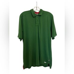 Men’s North Face Green Vapor Wick Polo Shirt Size Large